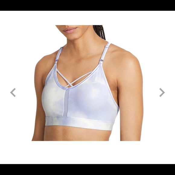Nike Women's Dri-FIT Indy Icon Clash Sky Print Low Support Sports Bra Size LARGE